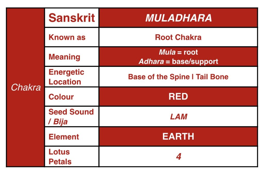 Muladhara essentials Mandala Yoga
